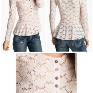 Free People Lace Peplum Top!